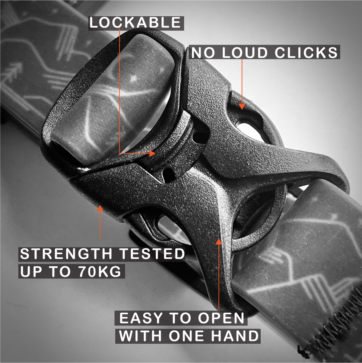 Waterproof dog collar with lockable buckle